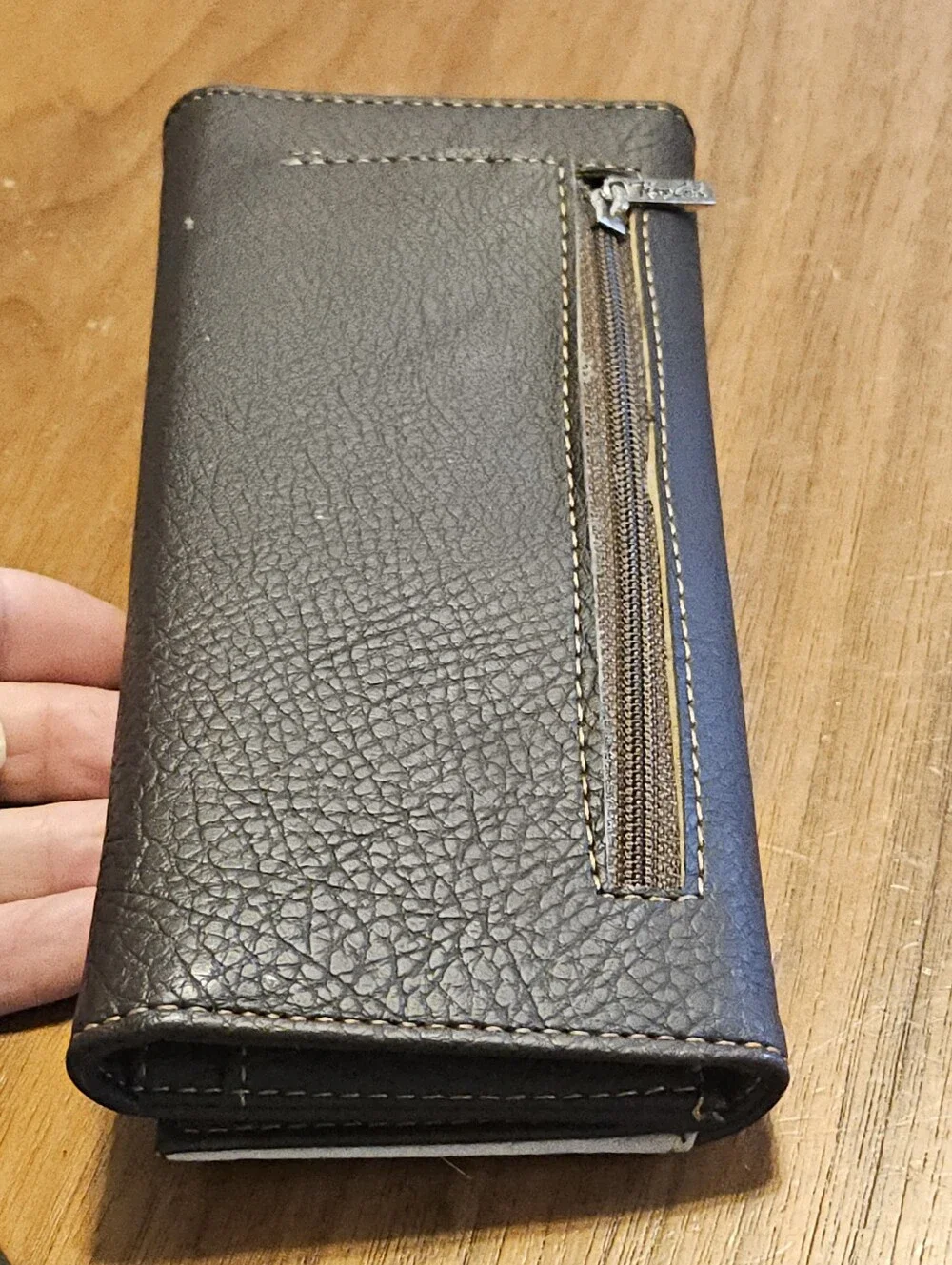 Vintage Renzo Costa Multi Brown Leather Wallet Checkbook Credit Cards